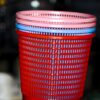 Multi-Color Stackable Plastic Baskets – Perforated Design for Airy Storage (3 pcs)