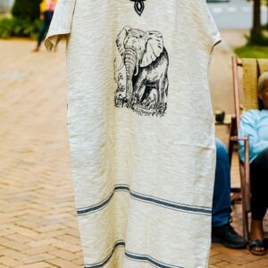 African woven kikoy dress