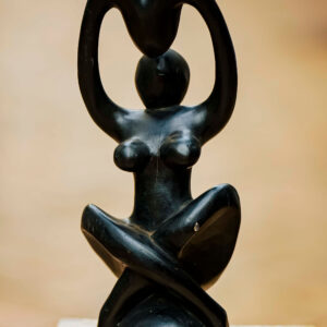 Carved wood handmade lady