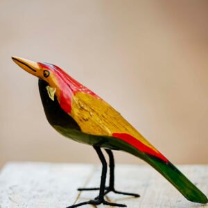 Carved wood hand painted Bird