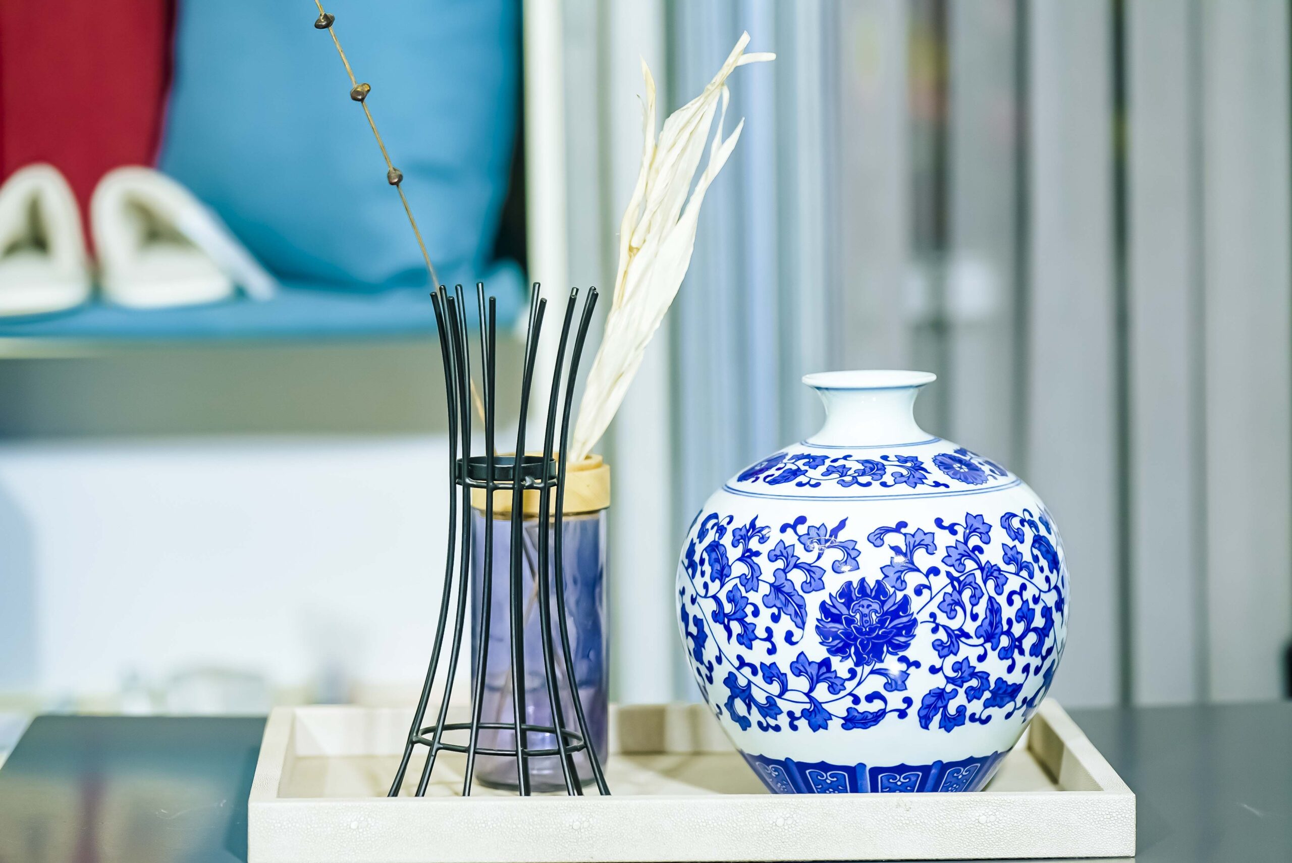 Blue & White Porcelain Vase - Image 2