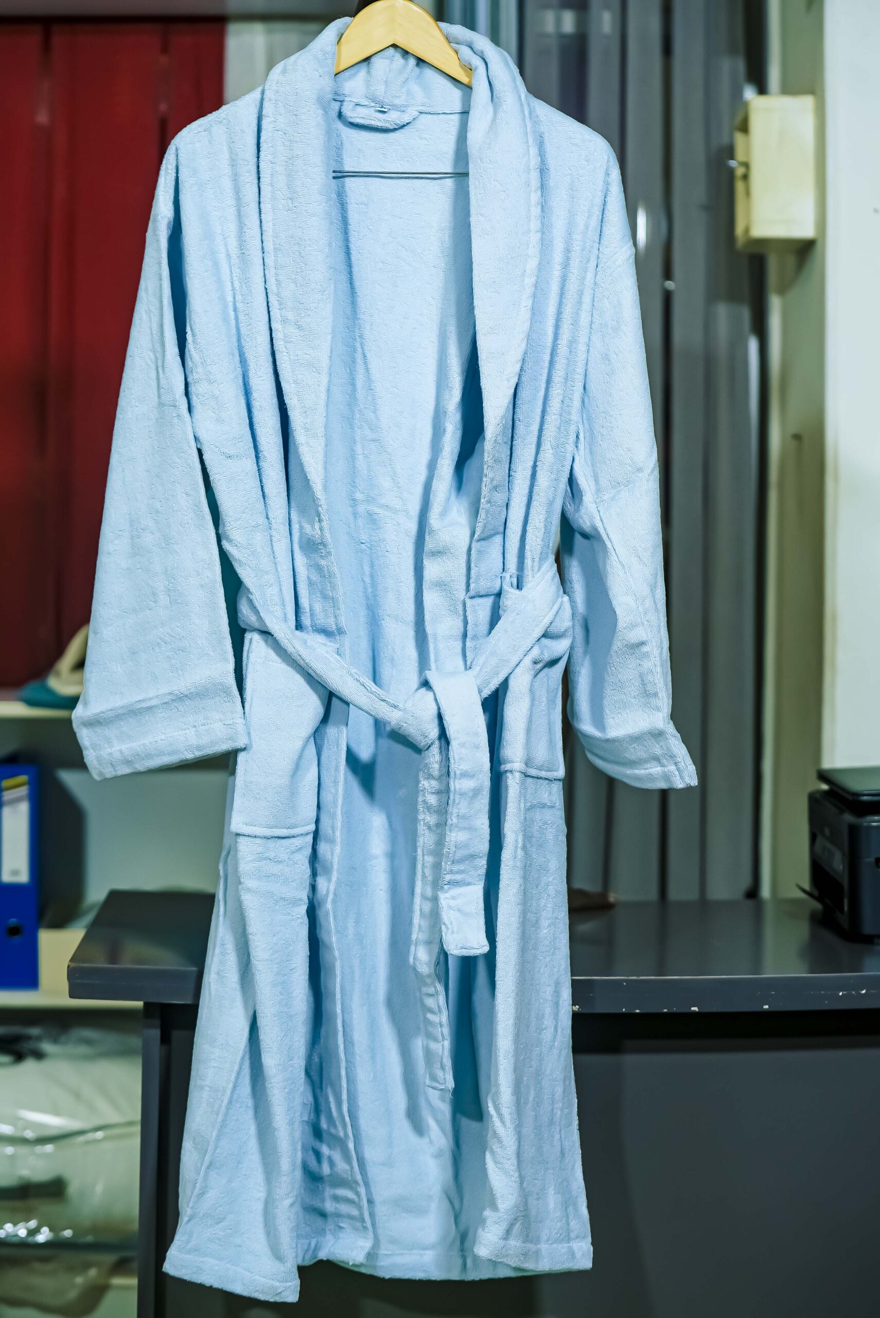 Vensan all-season Waffle Bathrobe (sky blue)