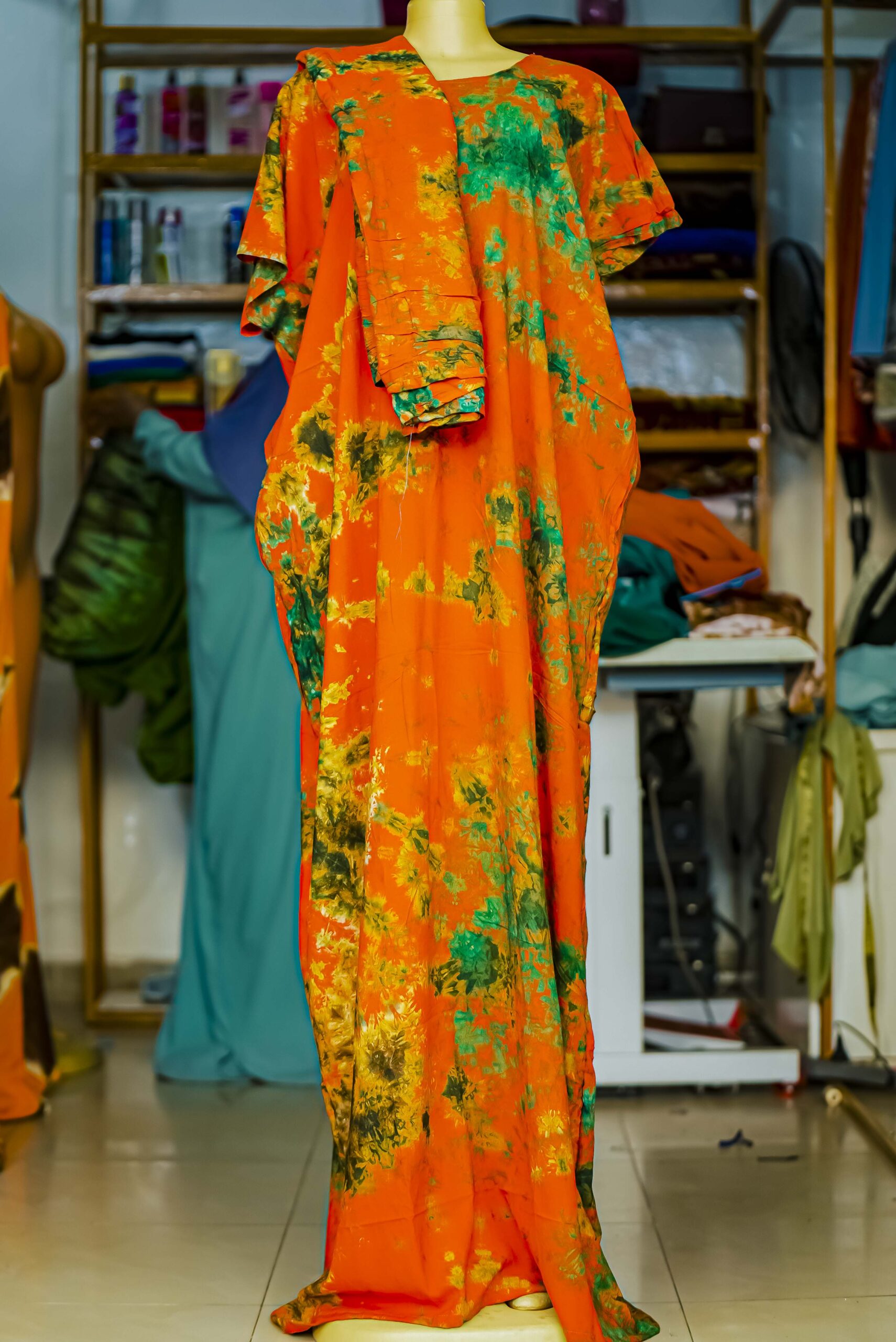 Vintage Hawaiian Pake Muu Batwing Muumuu dress