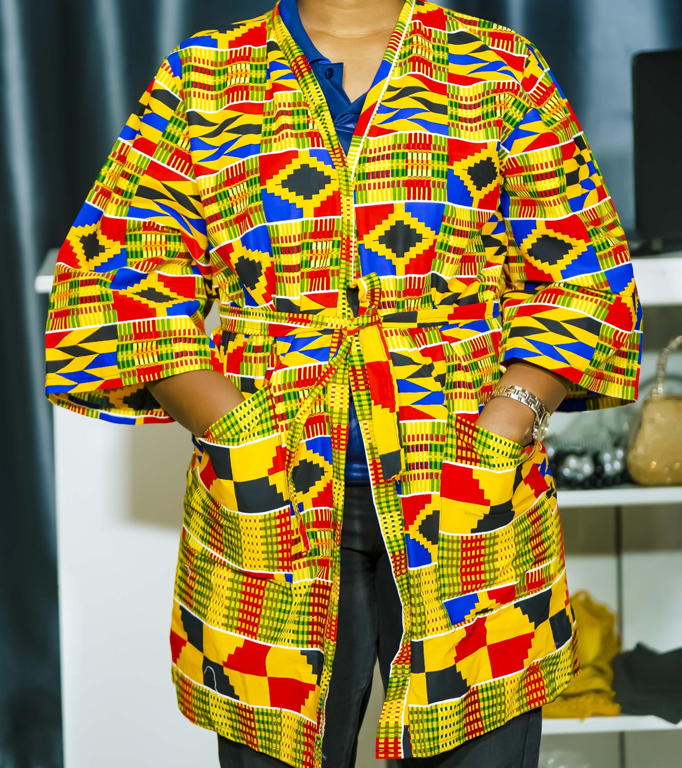 Kitenge over Coat