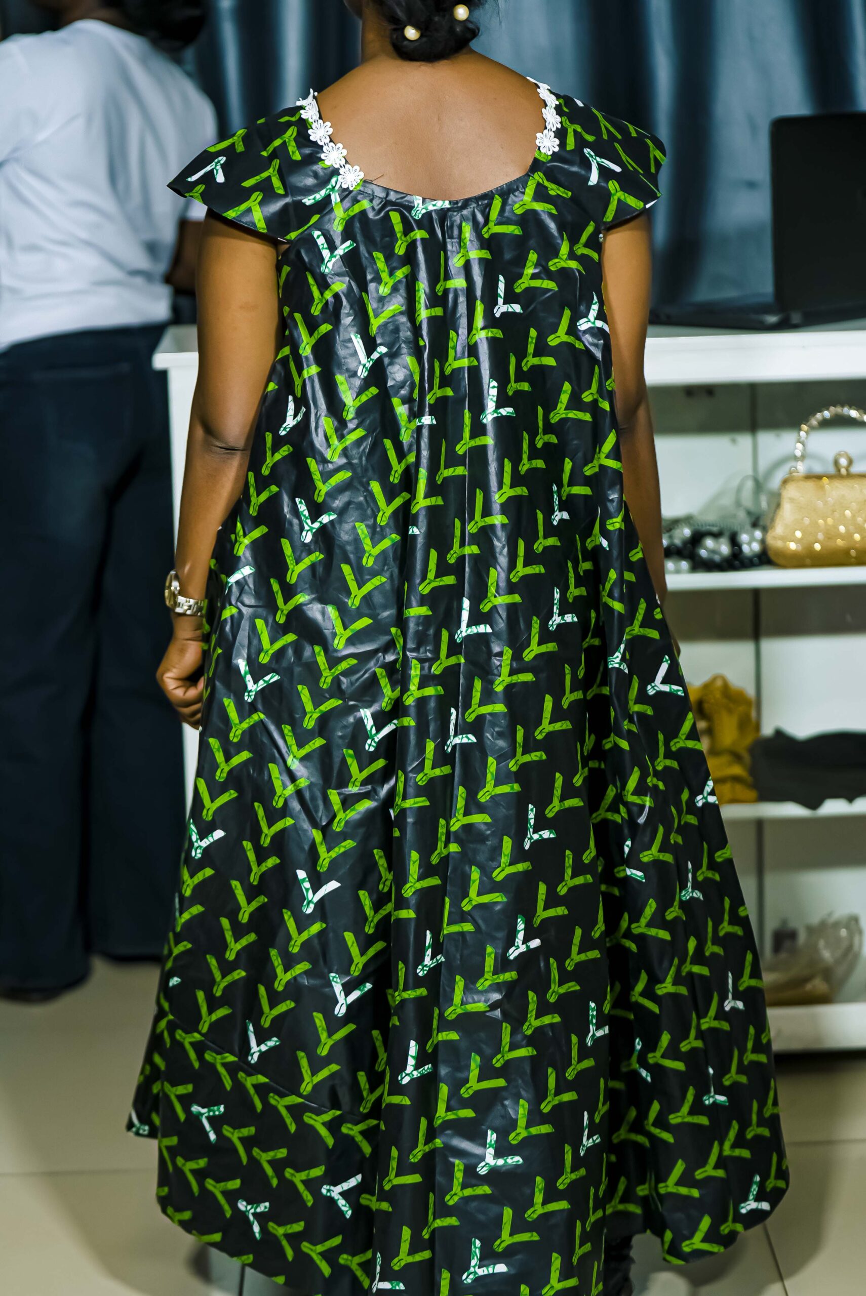 slim fit dress slacks Ithira Kenya - Red, Yellow & Green Kitenge Sleeveless Knee-Length Dress