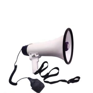 a megaphone (speakers)