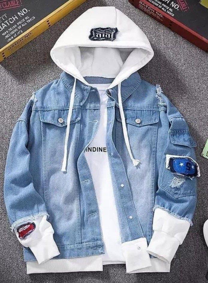 hooded denim jacket