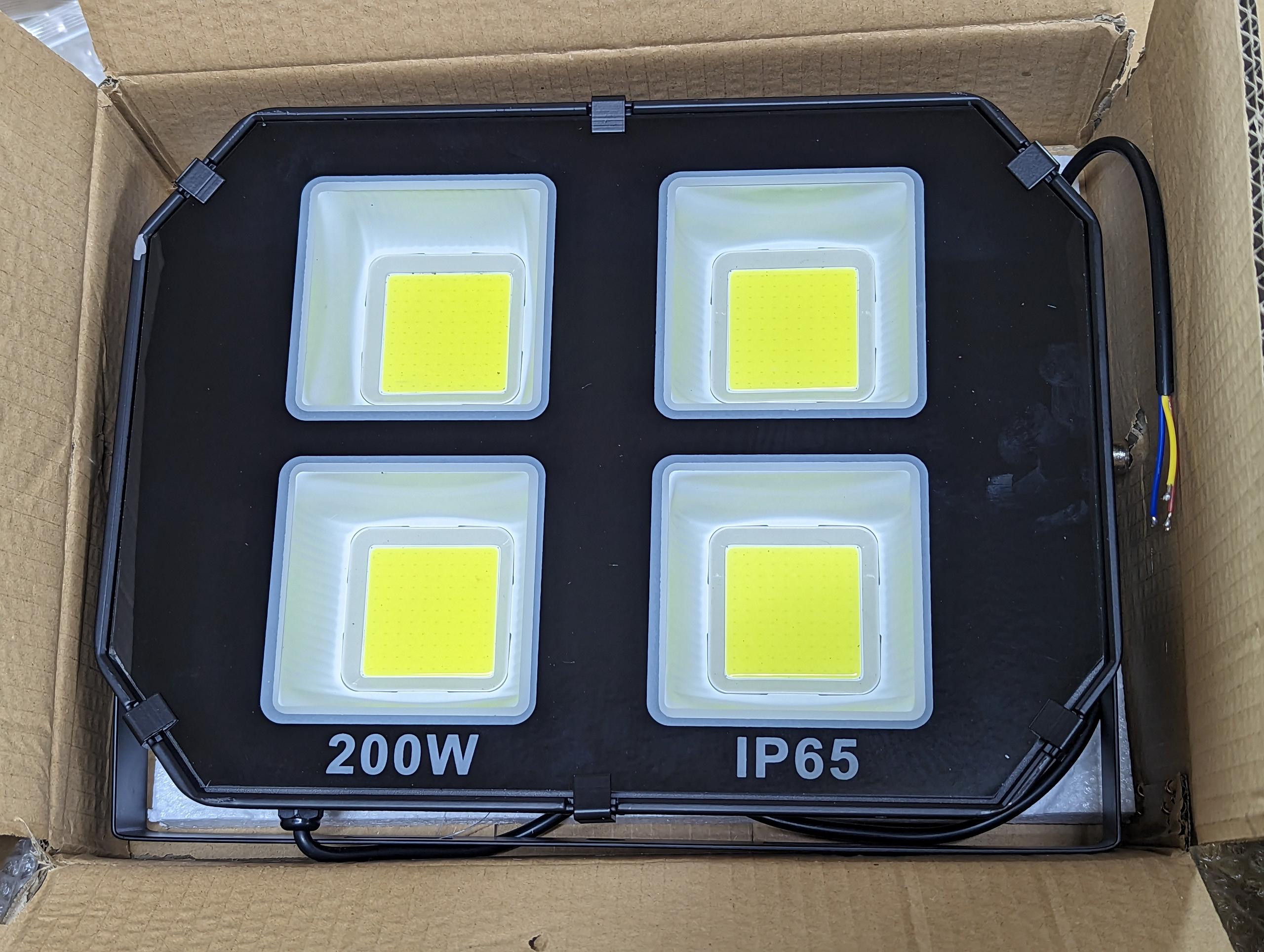 Black LED floodlight