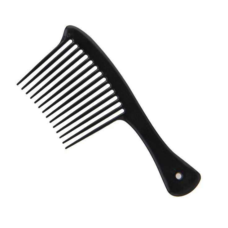 large tooth black hair comb