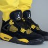 Air Jordan 4 Black Yellow Retro "Thunder"